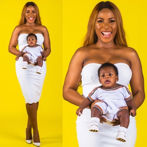 Linda Ikeji and her son, Jayce