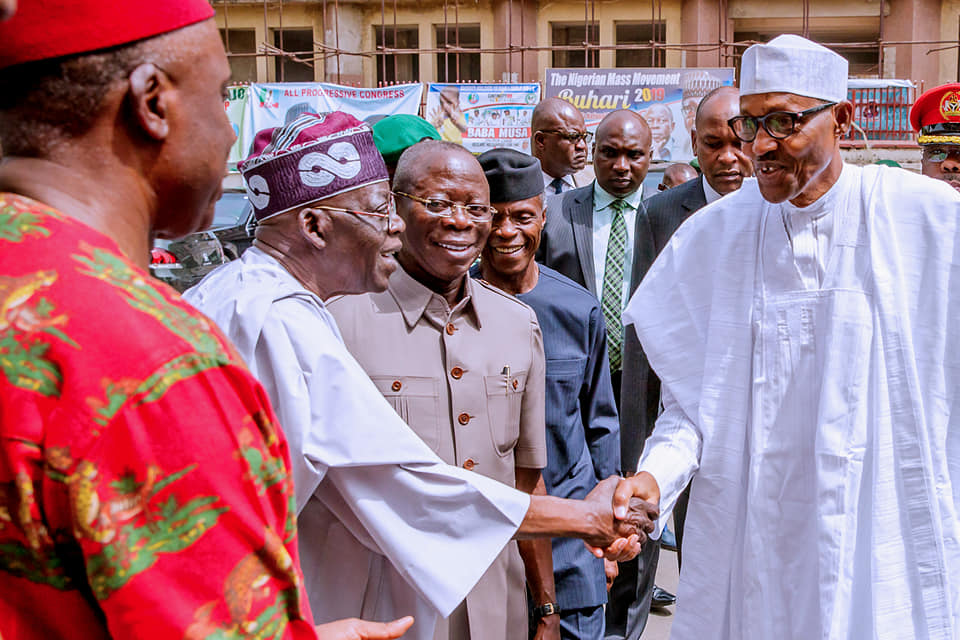 President Muhammadu Buhari and other leaders of the All Progressives Congress, APC, on Monday, February 18, 2019 met in Abuja in the party’s caucus meeting. | State House Photo