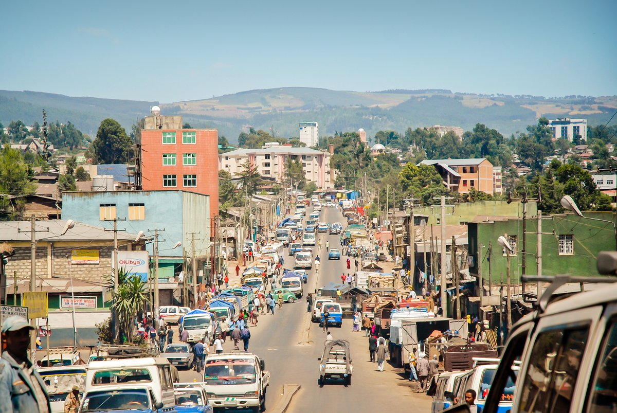 An aerial view of Addis Ababa, capital of Ethiopia