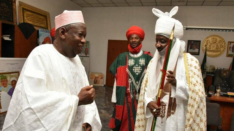 Governor Abdullahi Ganduje of Kano State and Emir Sanusi aren't the best of friends