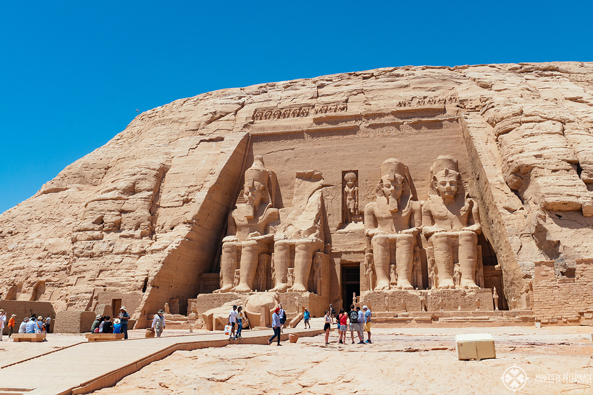 Tourists visiting the temple of Ramesses II in Abu Simbel  Beauty