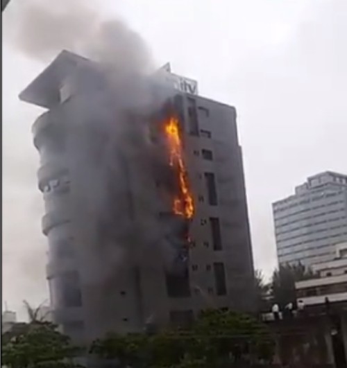 fire at Unity Bank Plc in Victoria Island