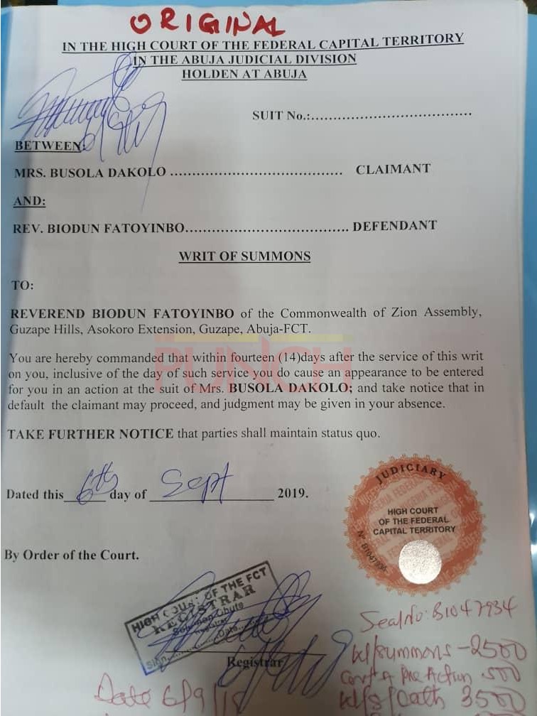 Biodun Fatoyinbo Busola Dakolo
