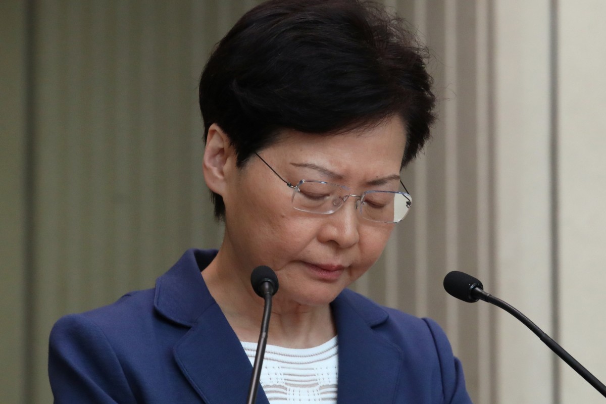 Hong Kong Chief Executive Carrie Lam had previously suspended the bill, and declared it ‘dead’, but had insisted it would not be formally withdrawn. Photo: Nora Tam