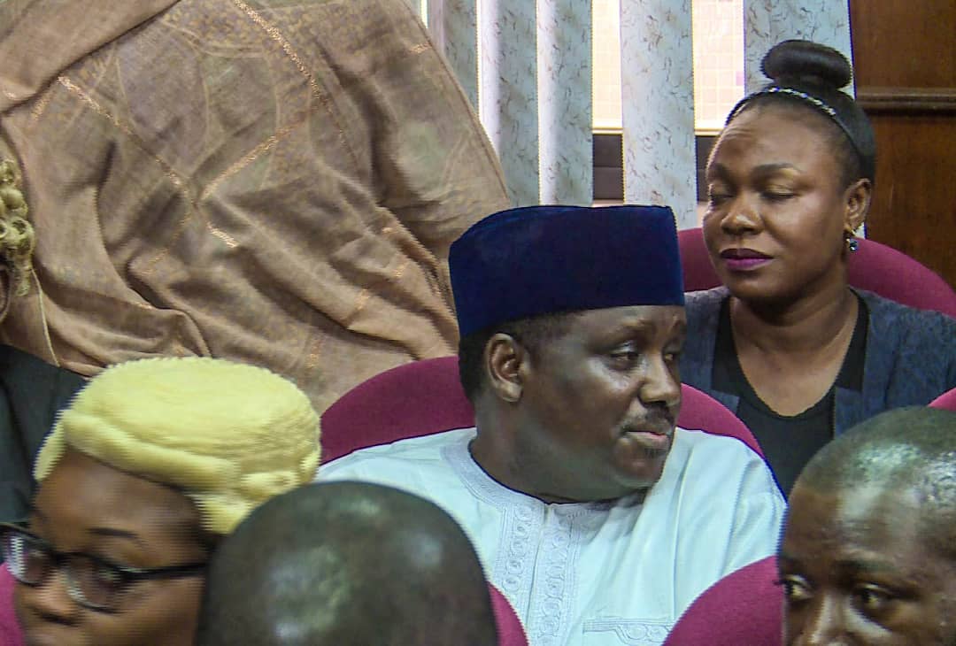 Bail Pensions Fraud: Abdulrasheed Maina and his son make appearance in court on October 25, 2019.