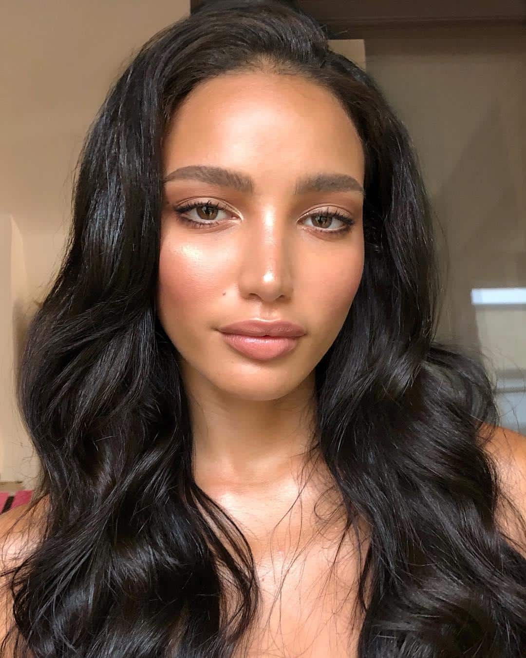 olive tone skin beautiful woman, hair growth