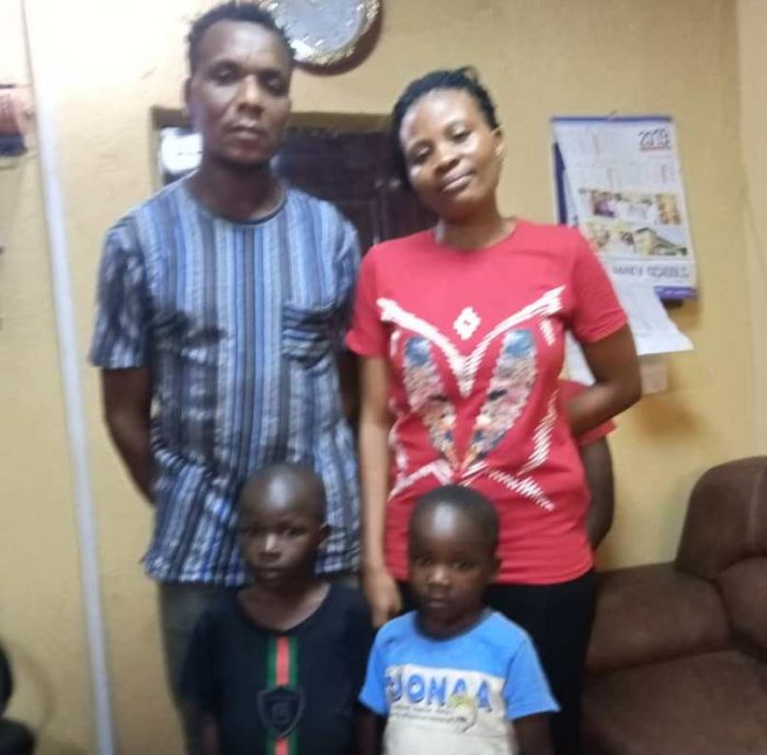 SOLD: Joshua James, 6 and Samuel Gbawune, 3 after they were rescued by police