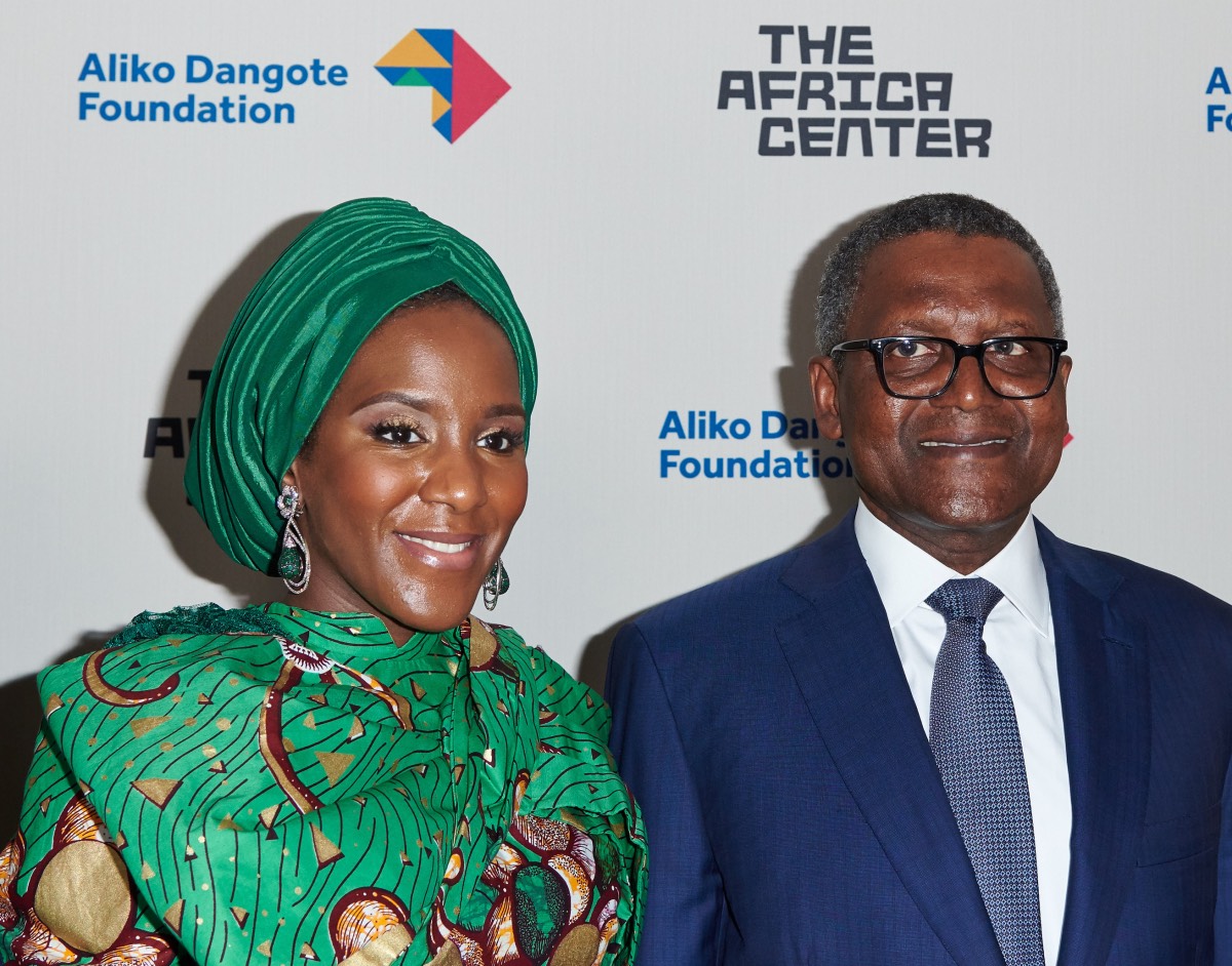 Halima Aliko Dangote, pictured with her father, Aliko Dangote