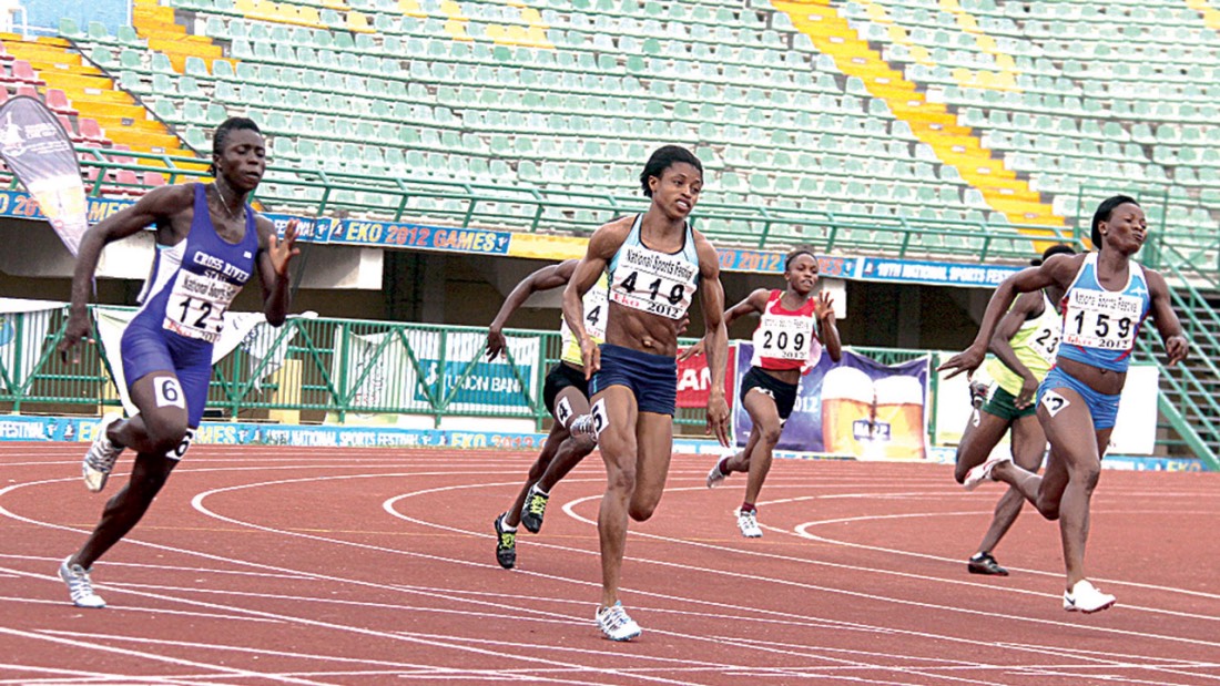 FILE Photo of Nigerian athletes at a National Sports Festival