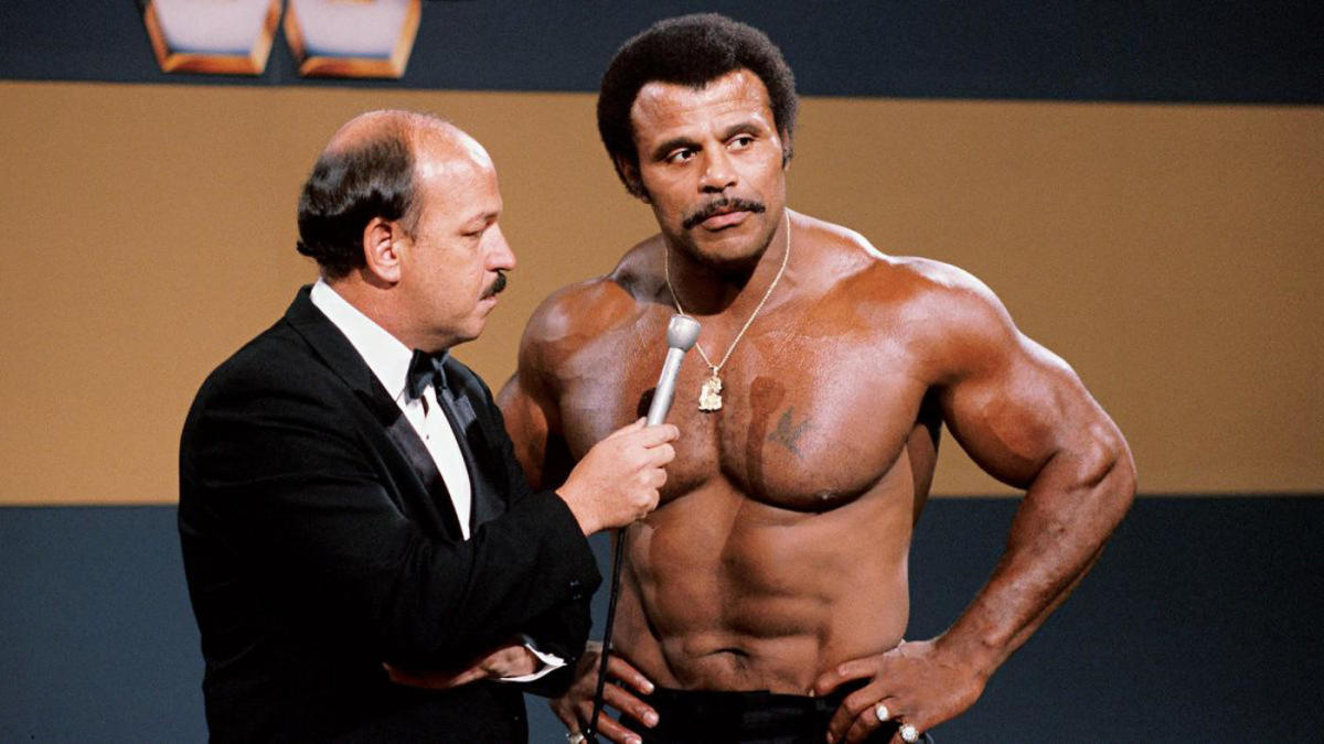Rocky Johnson pictured during his professional career with WWE