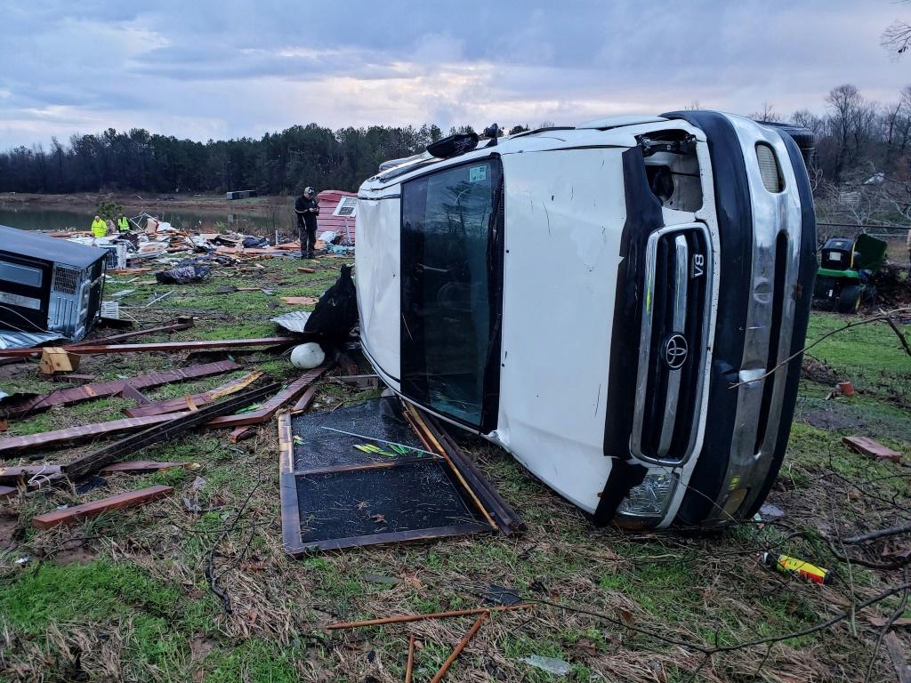 according to the National Weather Service, which issued flood and tornado warnings for several states.