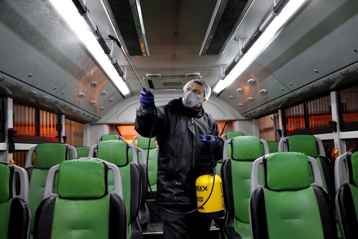 Link Coronavirus Outbreak Virus Outbreak in Iran Sickens Hundreds, Including Leaders By Associated Press February 28, 2020 04:07 PM A worker disinfects a public bus against coronavirus in Tehran, Iran, in early morning of Wednesday, Feb. 26, 2020. Iran's… FILE - A worker disinfects a public bus against coronavirus in Tehran, Iran, Feb. 26, 2020.