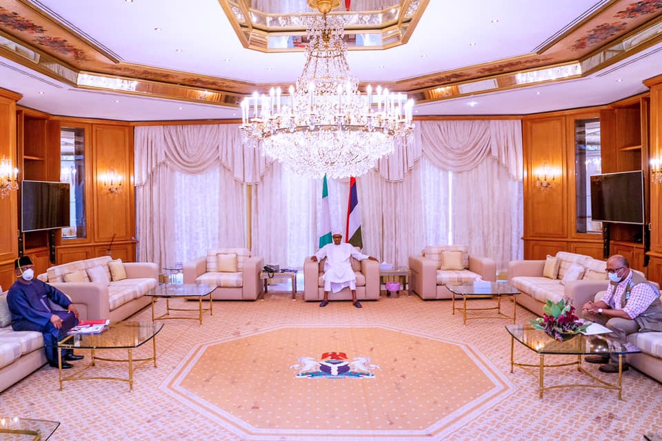 briefing from Minister of Health Osagie Ehanire and DG NCDC Dr. Chikwe Ihekweazu in State House on Sat. 28th March 2020. | State House Photo