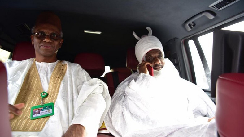 Sanusi and el-Rufai depart Nasarawa for Abuja (Twitter: @GovKaduna)