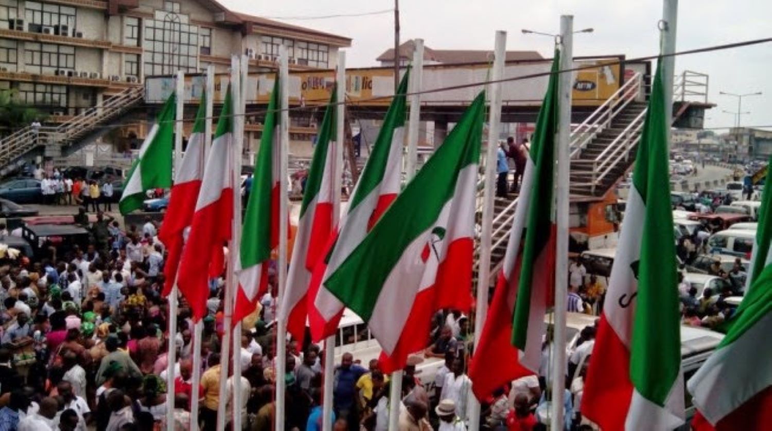 FILE: Supporters of the People's Democratic Party (PDP) attend a campaign rally