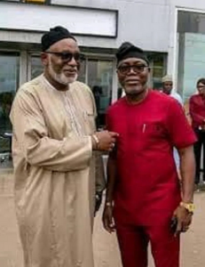 Akeredolu and his running mate Lucky Ayedatiwa