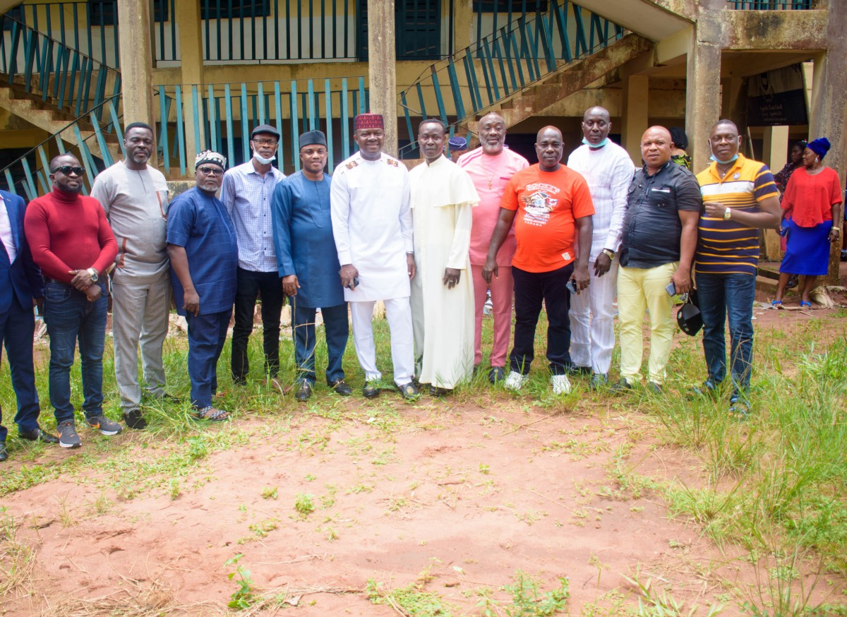 Members of the Old Students Association pose for a picture at their alma mater during the Annual Andrew And Christiana Ozigbo Excellence Awards at Christ The Redeemer College Amesi on Sun Aug 2