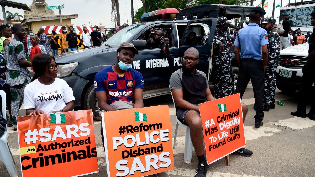 sars protest inspector port harcourt #EndSWAT