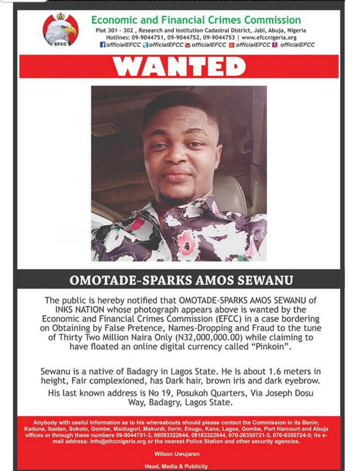 Omotade-Sparks Amos Sewanu