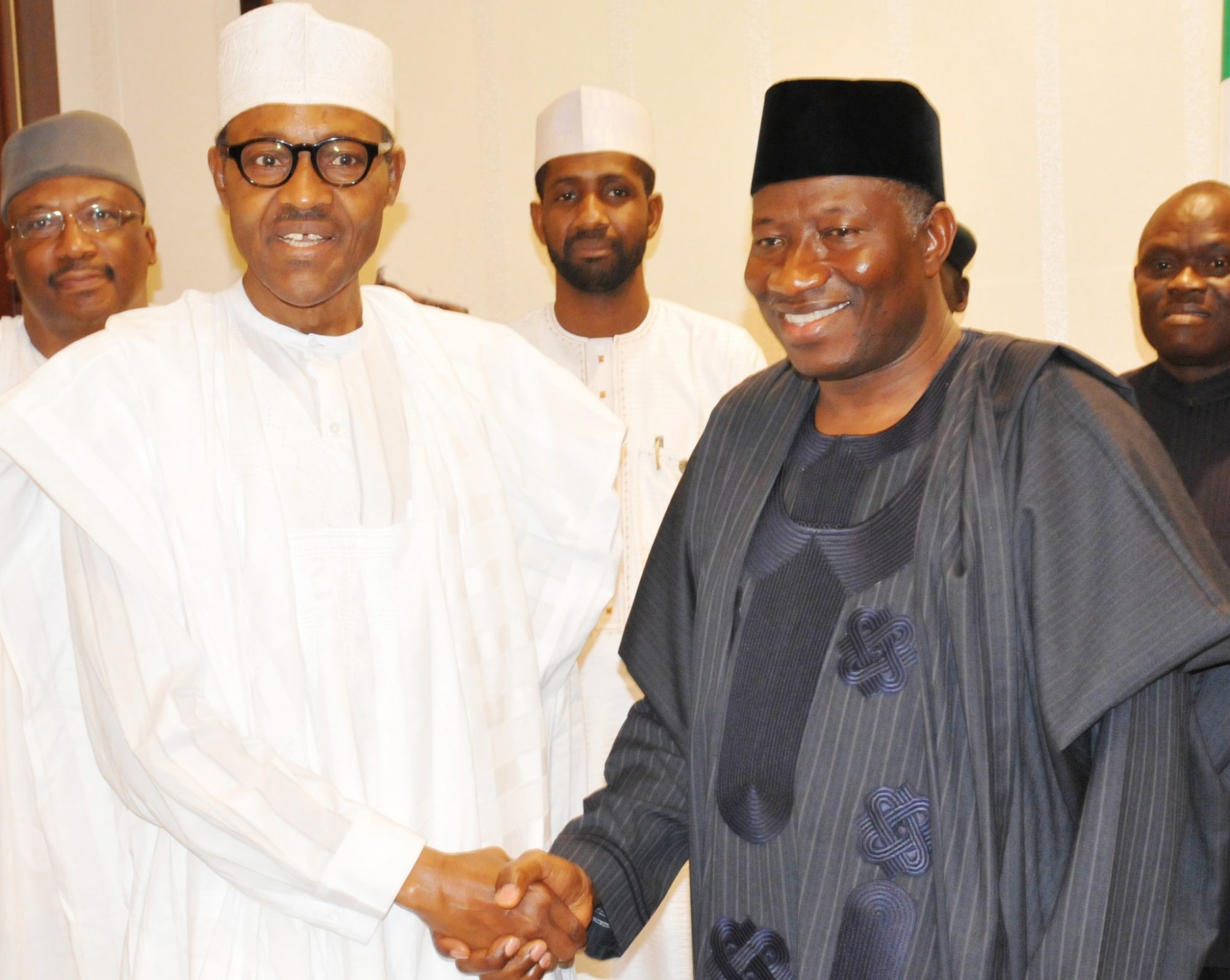 Goodluck Jonathan and Buhari