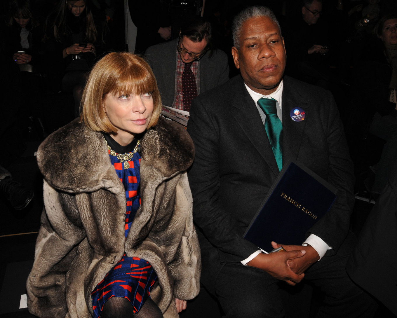 American editor-at-large for Vogue magazine Andre Leon Talley (L) and Editor-in-chief of American Vogue Anna Wintour attend the Donna Karan Collection Fall 2008 fashion show during Mercedes-Benz Fashion Week Fall 2008 on February 8, 2008 in New York City. (AFP/Bryan Bedder) This article was published in thejakartapost.com with the title "André Leon Talley lashes at ‘ruthless’ Anna Wintour in upcoming memoir". Click to read: https://www.thejakartapost.com/life/2020/04/26/andr-leon-talley-lashes-at-ruthless-anna-wintour-in-upcoming-memoir.html. Download The Jakarta Post app for easier and faster news access: Android: https://bit.ly/tjp-android iOS: https://bit.ly/tjp-ios
