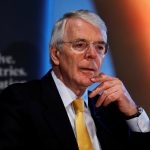 Britain’s former Prime Minister John Major gives a speech on Brexit in London