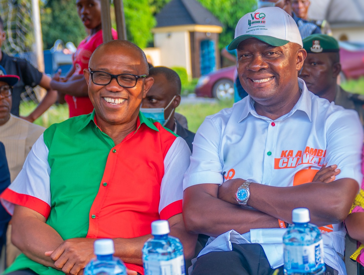 Peter Obi, the presidential candidate of the Labour Party, pictured at a campaign rally during the 2021 Anambra governorship campaigns. | Onyinye Omah/VCO Campaign Organisation
