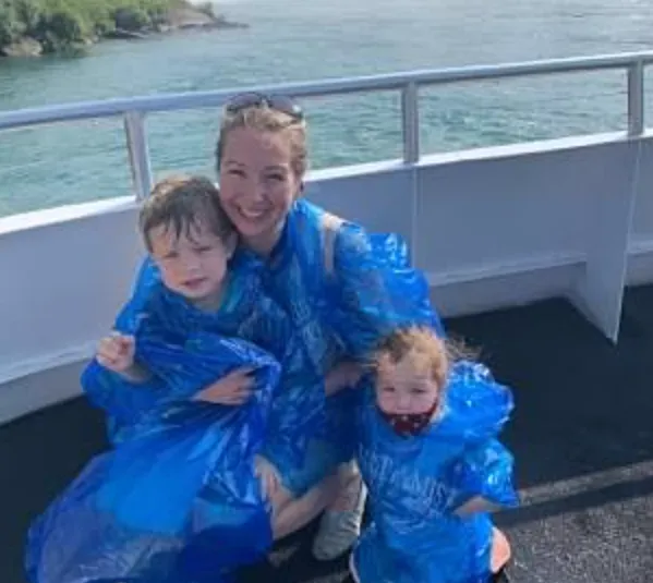 The author with her kids at Niagara Falls in 2021.COURTESY OF ELIZABETH KING