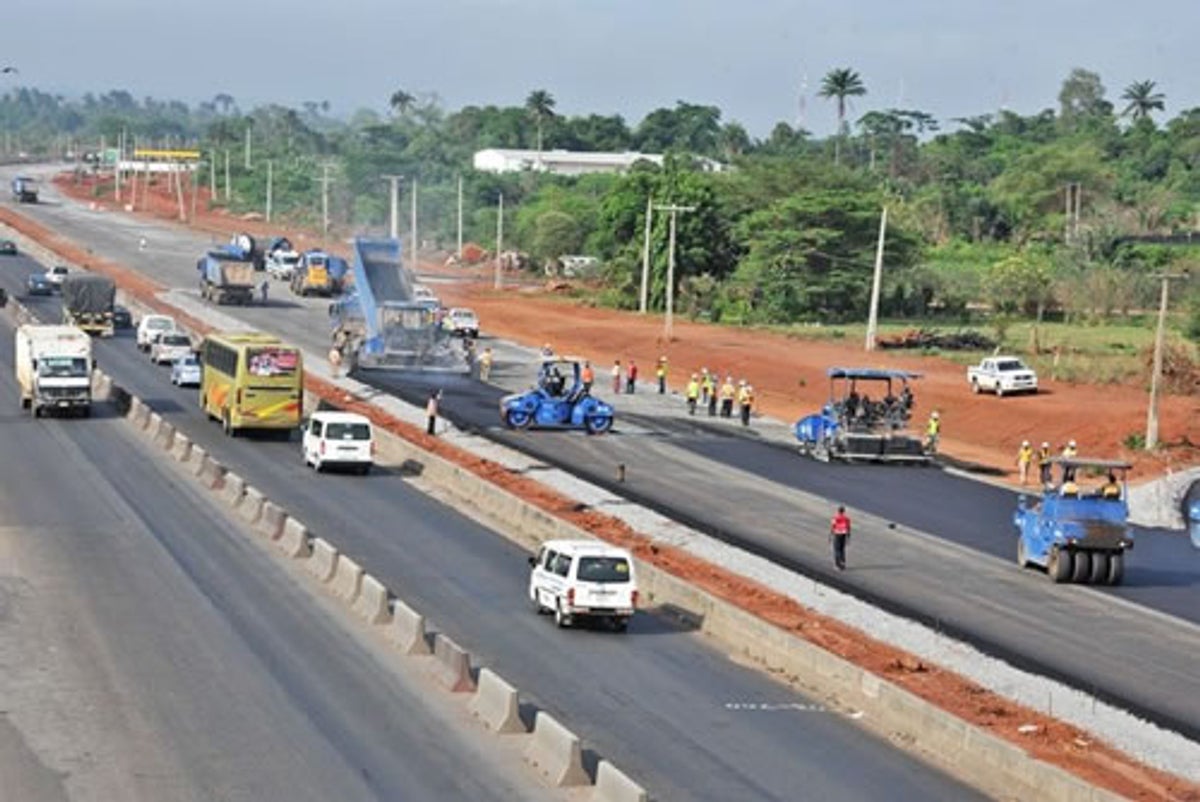 kilometres of lies, aerial view of Lagos-Ibadan Expressway