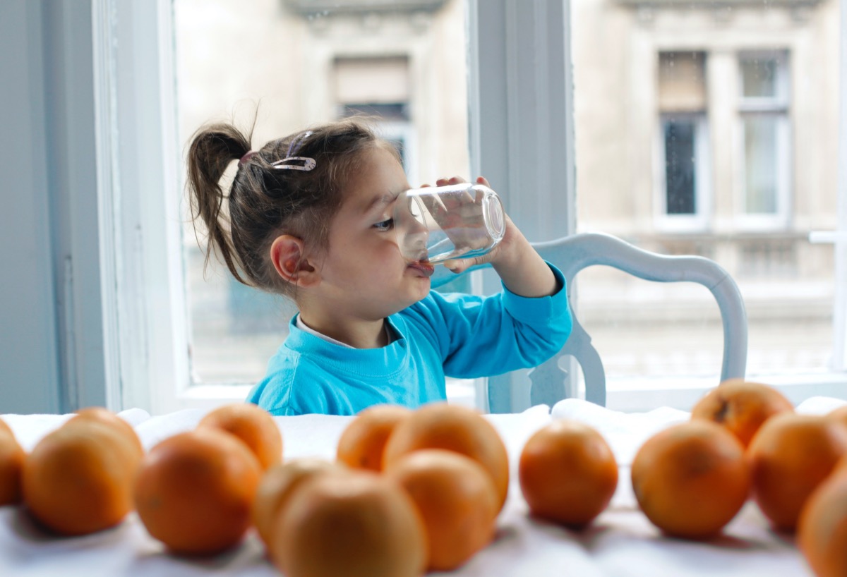 Child Drinking water