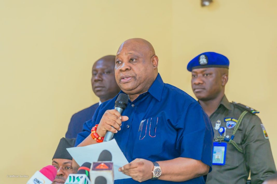 works commissioner, The Governor of Osun State, Senator Ademola Adeleke pictured at a state event.