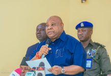 Osun PDP Proceeds With Governorship Primary Despite Adeleke’s Resignation from Party works commissioner, The Governor of Osun State, Senator Ademola Adeleke pictured at a state event.