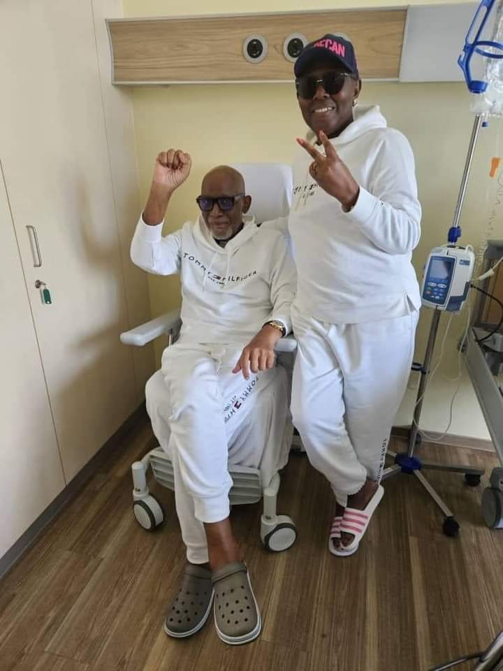Rotimi Akeredolu, the governor of Ondo State, spotted with his wife Betty Akeredolu