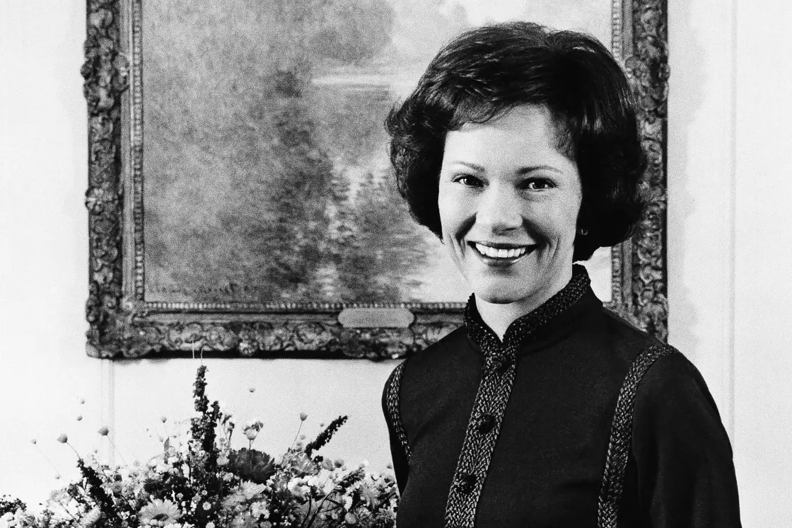 First lady Rosalynn Carter in the Vermeil Room of the White House on Feb. 18, 1977.White House via AP file