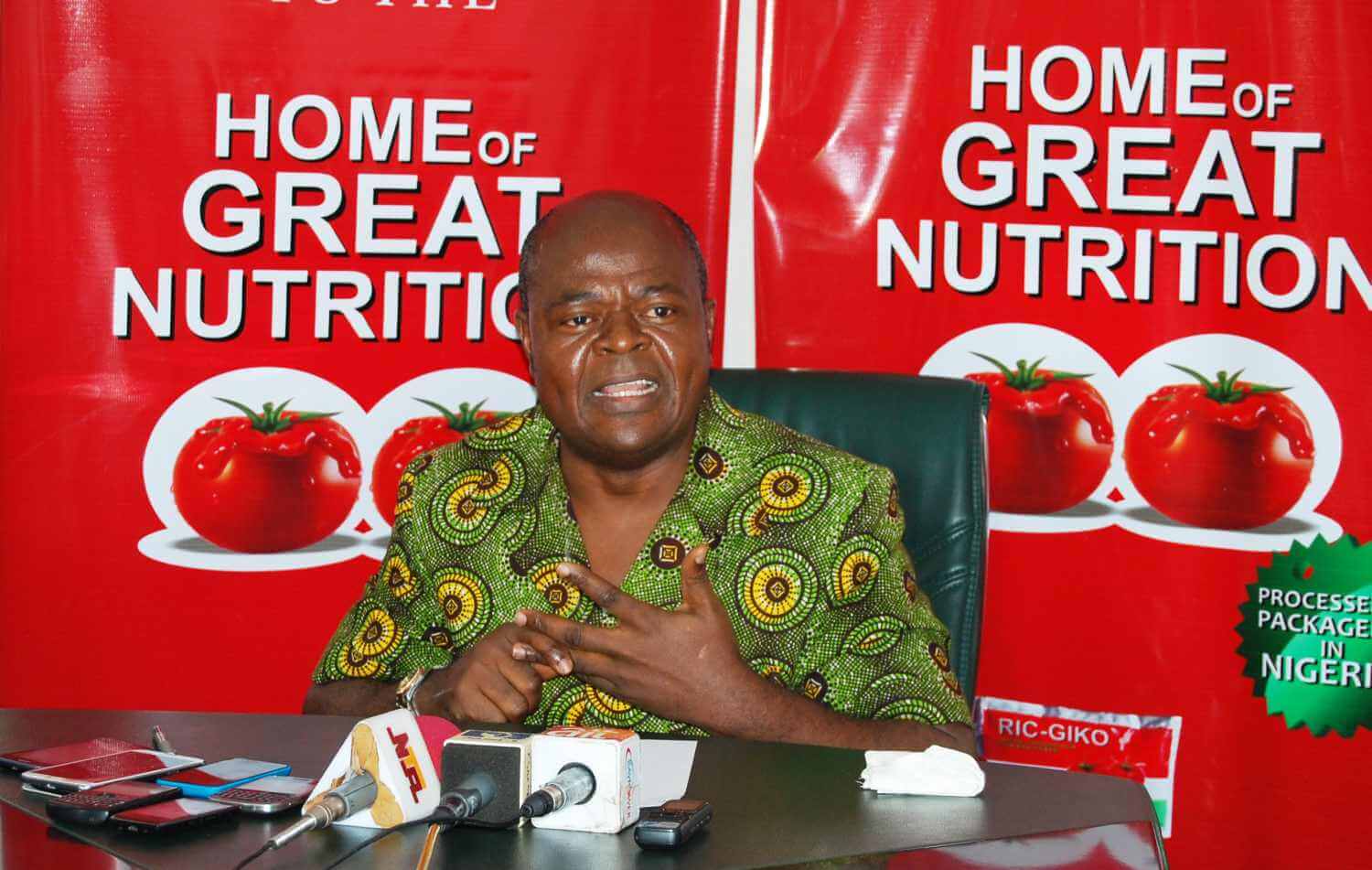 minister, Eric Umeofia, CEO of Erisco Foods