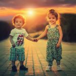 children, holding hands, sunset, sunlightperson-group-people-girl-sunset-sunlight-715394-pxhere.com