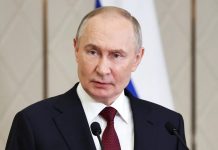 car, Russian President Vladimir Putin speaks at a press conference in Astana, Kazakhstan, on Thursday. Mikhail Tereshchenko/Sputnik/Reuters