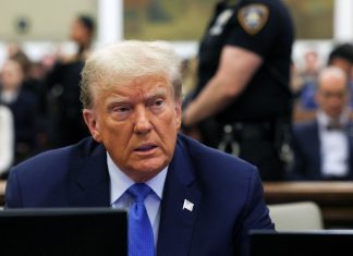 CNN, MS NOW, and Politico Sue Trump Over White House Ban Supreme Court, Hush Money, Supreme Court, Hush Money, stigma, Former President Donald Trump attends the Trump Organization civil fraud trial at New York Supreme Court on Monday. Brendan McDermid/Pool/Reuters