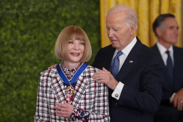 Vogue editor-in-chief Anna Wintour was awarded the Presidential Medal of Freedom by Biden on January 4, 2025. | AFP via Getty Images