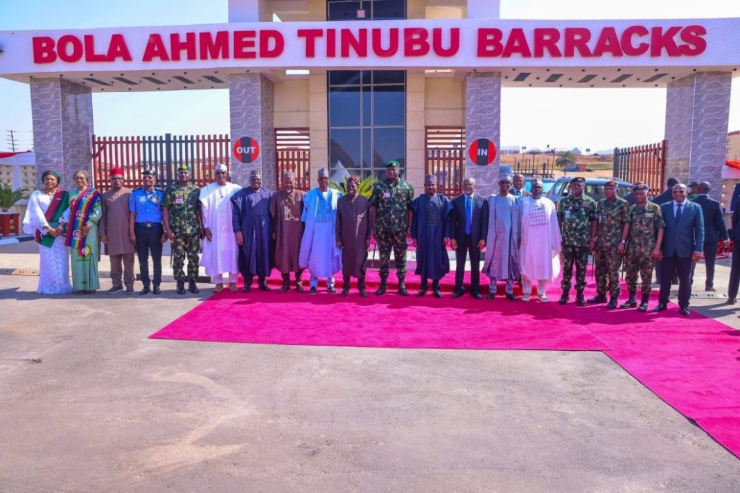 President Bola Tinubu has inaugurated a newly constructed Nigerian Army Barracks in Asokoro, Abuja, a facility designed to significantly enhance the welfare and living conditions of Army personnel.