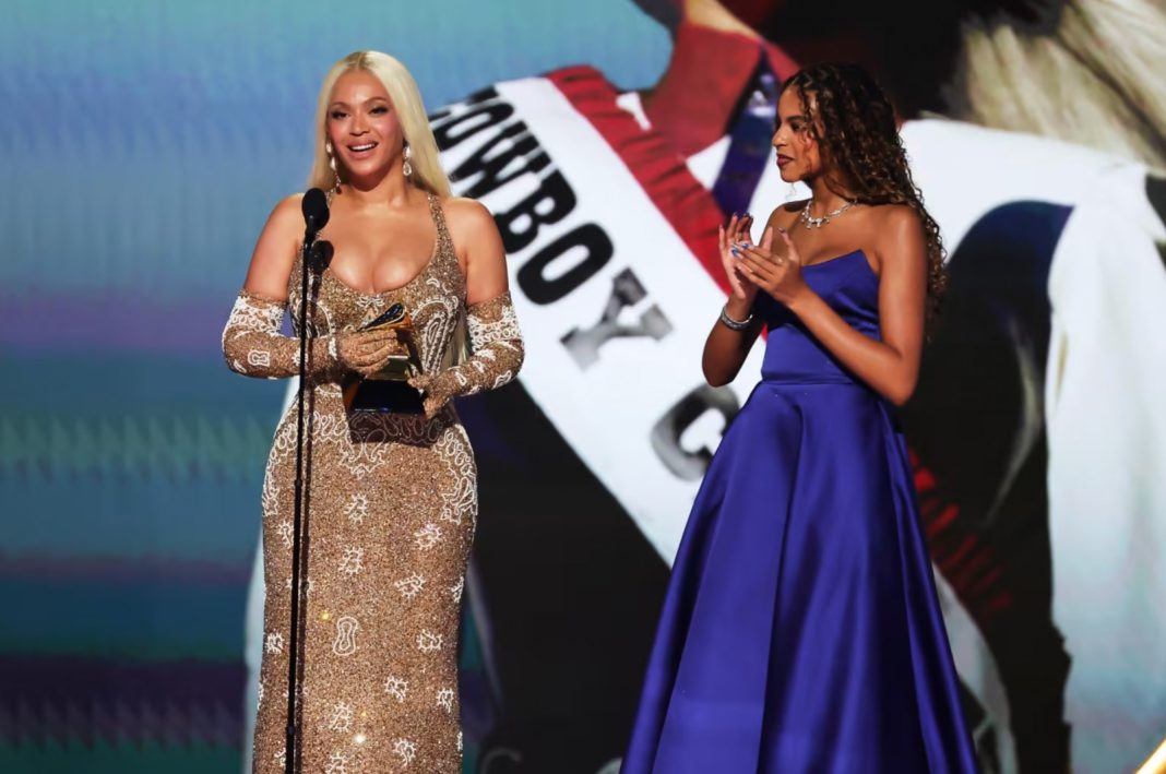 Beyoncé accepts the Album of the Year award for 