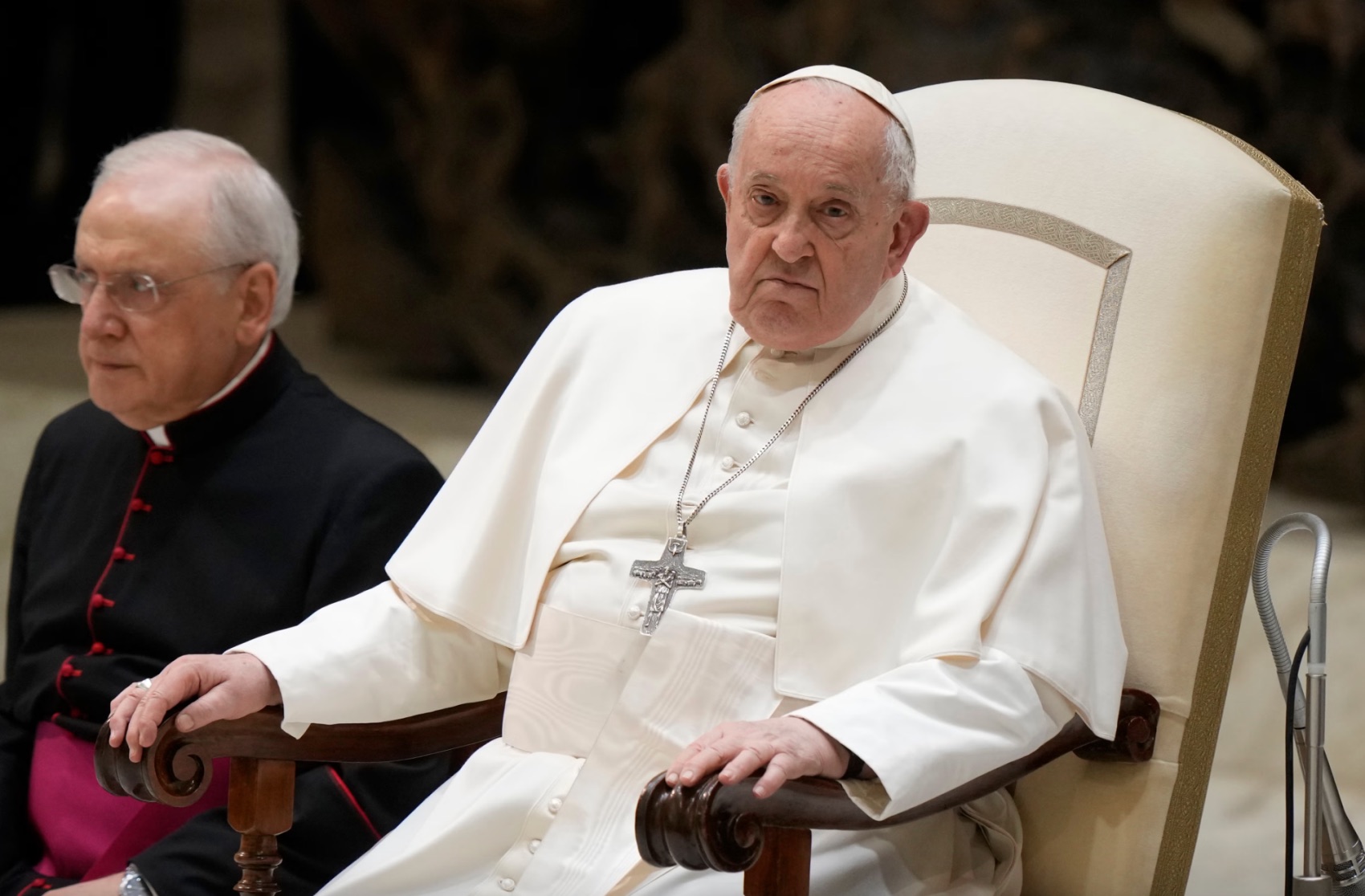 condition, Pope Francis attends his weekly, pneumonia, Vatican,