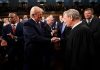 Supreme Court Signals Doubt on Donald Trump’s Landmark Birthright Citizenship Case Left: President Donald Trump greets Chief Justice of the United States John G. Roberts as he arrives to deliver an address to a joint session of Congress at the U.S. Capitol on March 4, 2025. Photo by Win McNamee/ Pool via REUTERS