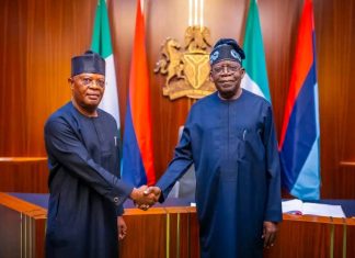 Ambassadorial List: Tinubu Sends Ibas’ Name, More Nominees to National Assembly President Bola Tinubu swears in the Sole Administrator of Rivers State, Vice Admiral Ibok-Ete Ibas (Rtd.), at the State House, Abuja on Wednesday, March 19, 2025. Ibas is expected to take charge of the declared State of Emergency in Rivers State. | State House Photo