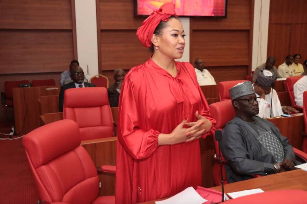 Senator Natasha Akpoti-Uduaghan pictured at the Nigerian Senate Chambers, Abuja.