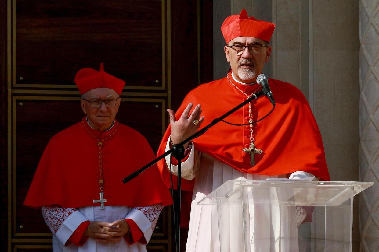 Another Italian possibility is Cardinal Pierbattista Pizzaballa, from Lombardy, who is Latin Patriarch of Jerusalem. | Khalil Mazraawi/AFP via Getty Images