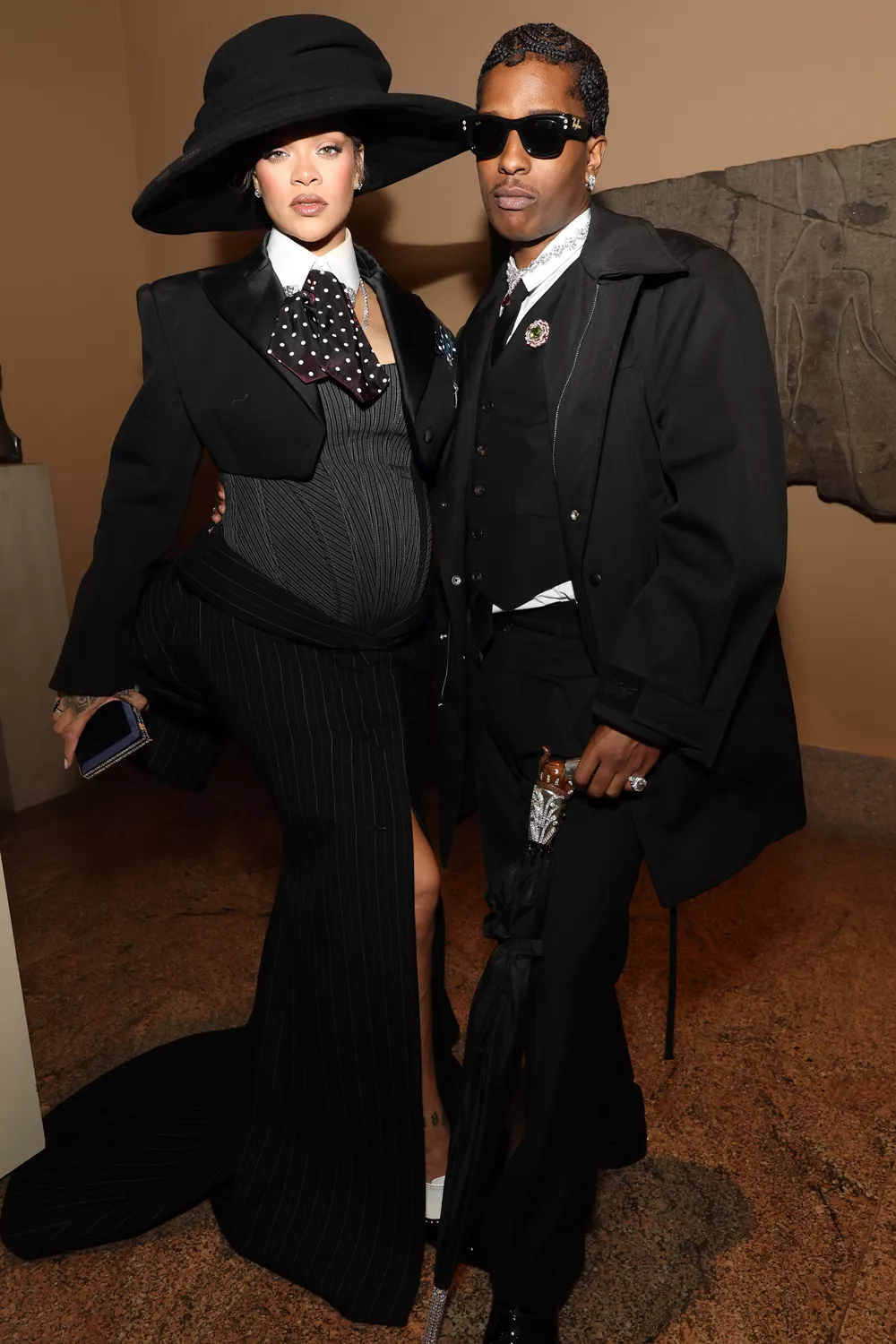 Rihanna and A$AP Rocky pictured at the 2025 Met Gala in New York City on May 6, 2025. | Kevin Mazur/MG25/Kevin Mazur/Getty