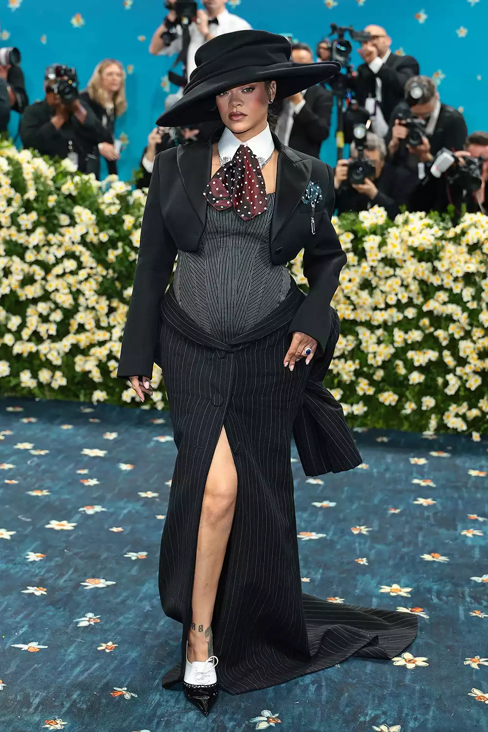Rihanna at 2025 Met Gala in New York on Monday, May 6, 2025. | Dimitrios Kambouris/Getty