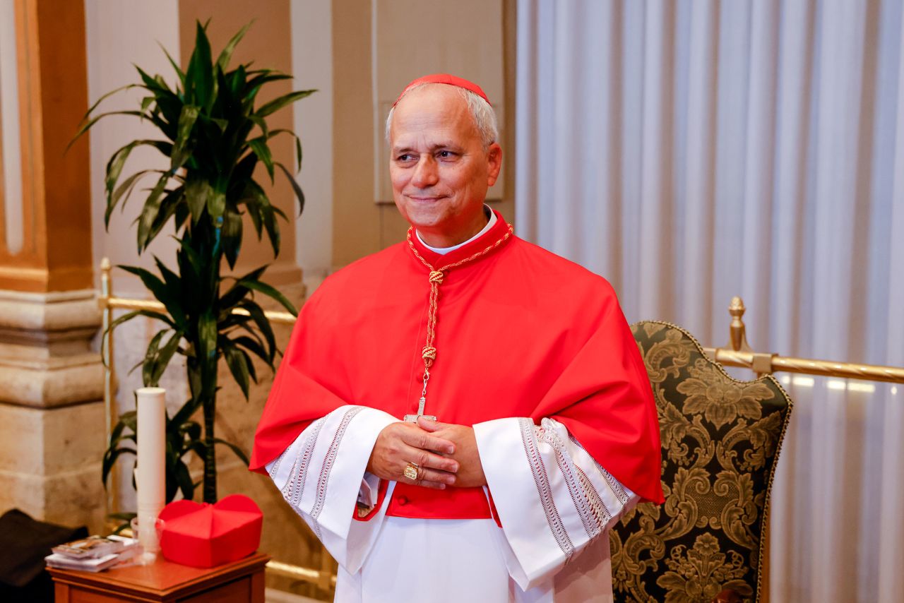 Cardinal Robert Francis Prevost, Prefect of the Dicastery for Bishops, now Pope Leo XIV, poses for a photo at the end of the consistory where Pope Francis elevated 21 new cardinals in St. Peter's Square at The Vatican, on September 30, 2023. | Riccardo De Luca/AP