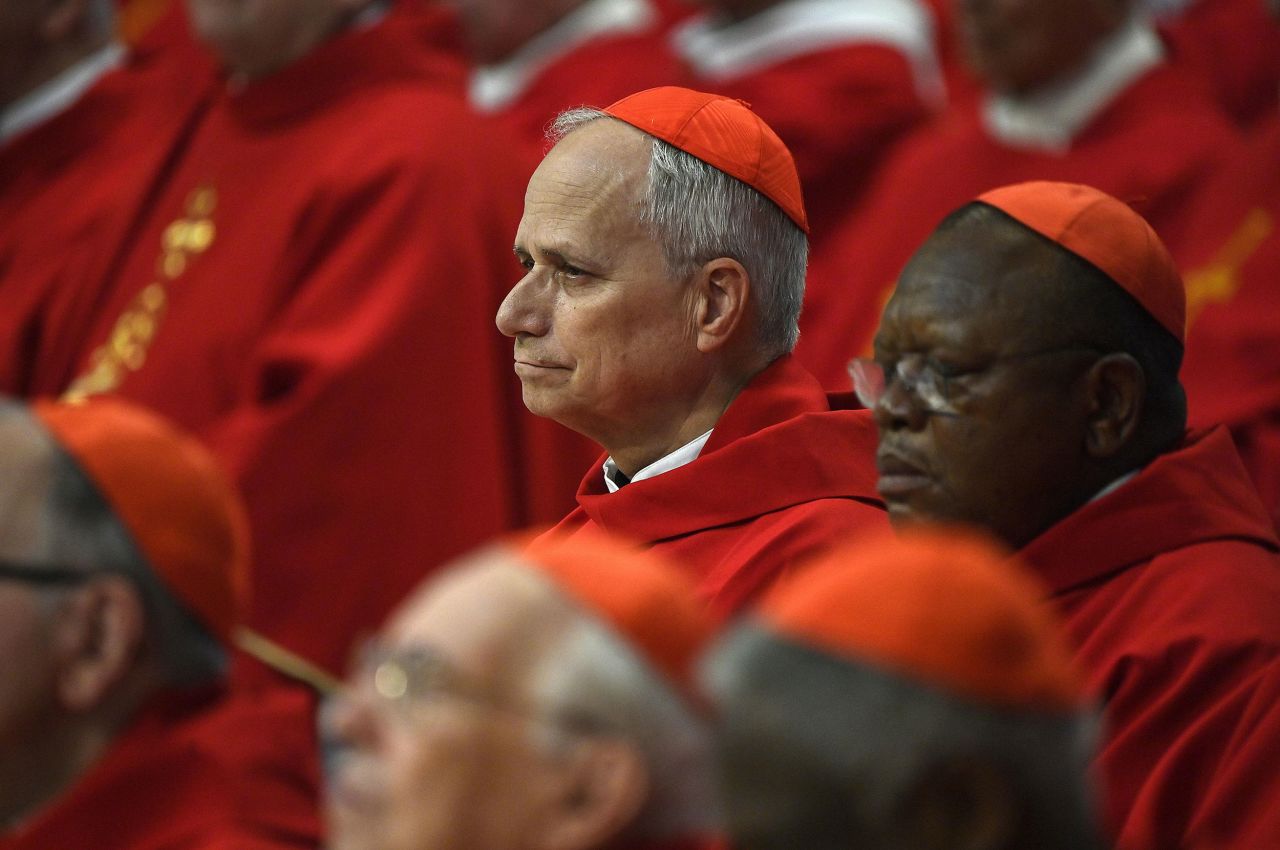 Cardinal Robert Prevost attends the Fourth Novendali Mass in memory of Pope Francis in Saint Peter's Basilica on April 29. Riccardo Antimiani/EPA-EFE/Shutterstock